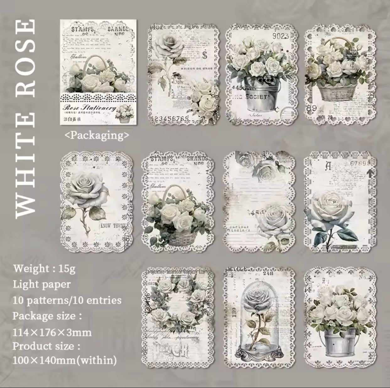 Papier avec dentelle motif floral vintage