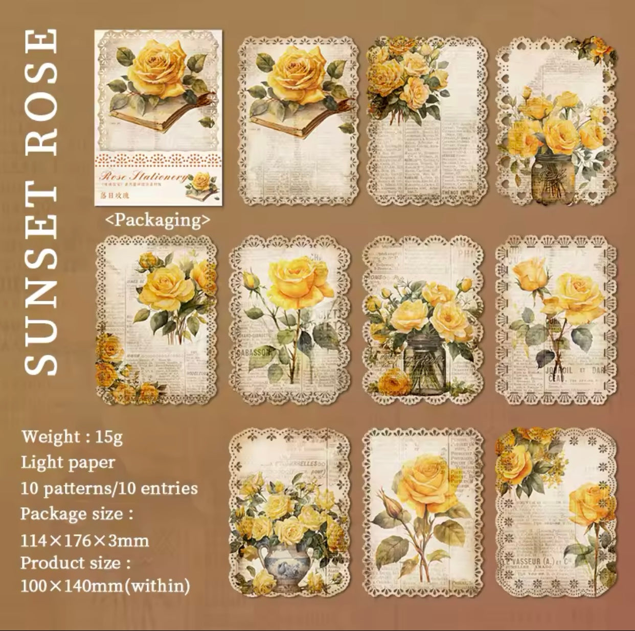 Papier avec dentelle motif floral vintage